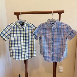 Ralph Lauren boys Plaid Cotton Shirt & PLACE plaid shirt